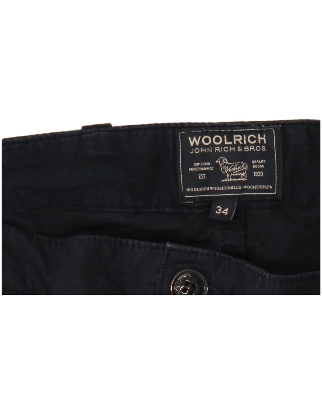Spodnie męskie Woolrich Straight Cargo W34 L27 Granatowe