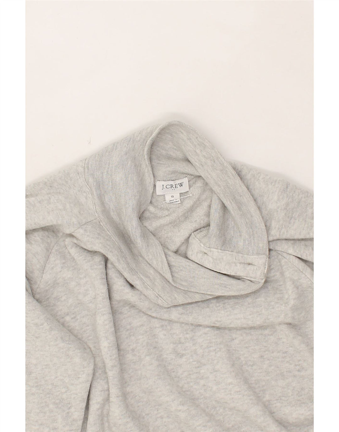 J. CREW Womens Oversized Button Neck Sweatshirt Jumper UK 10 Small Grey Vintage J. Crew and Second-Hand J. Crew from Messina Hembry 
