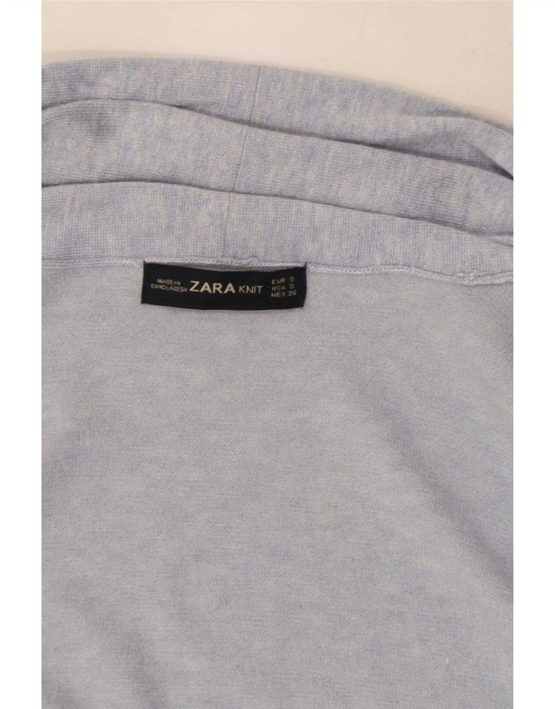 Damski sweter o przedłużonym fasonie Zara UK 10 Small Blue