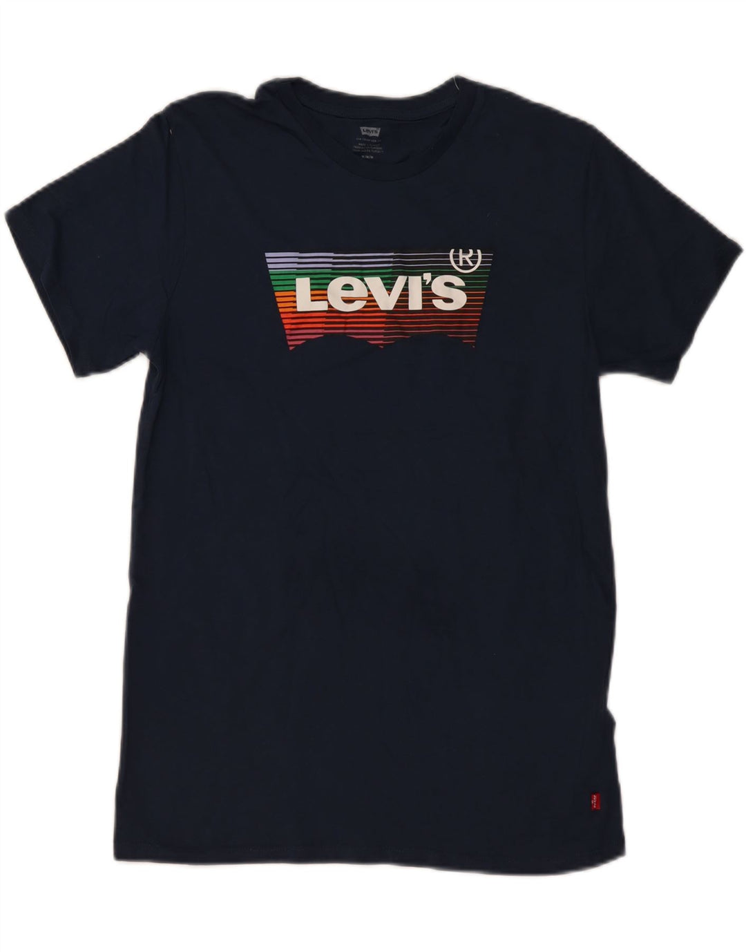 Męski T-shirt z grafiką LEVI'S, średni, granatowy, bawełniany
