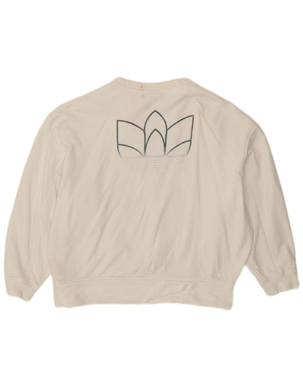 Damska bluza Adidas Graphic Oversized Sweter UK 10 Small White Sports