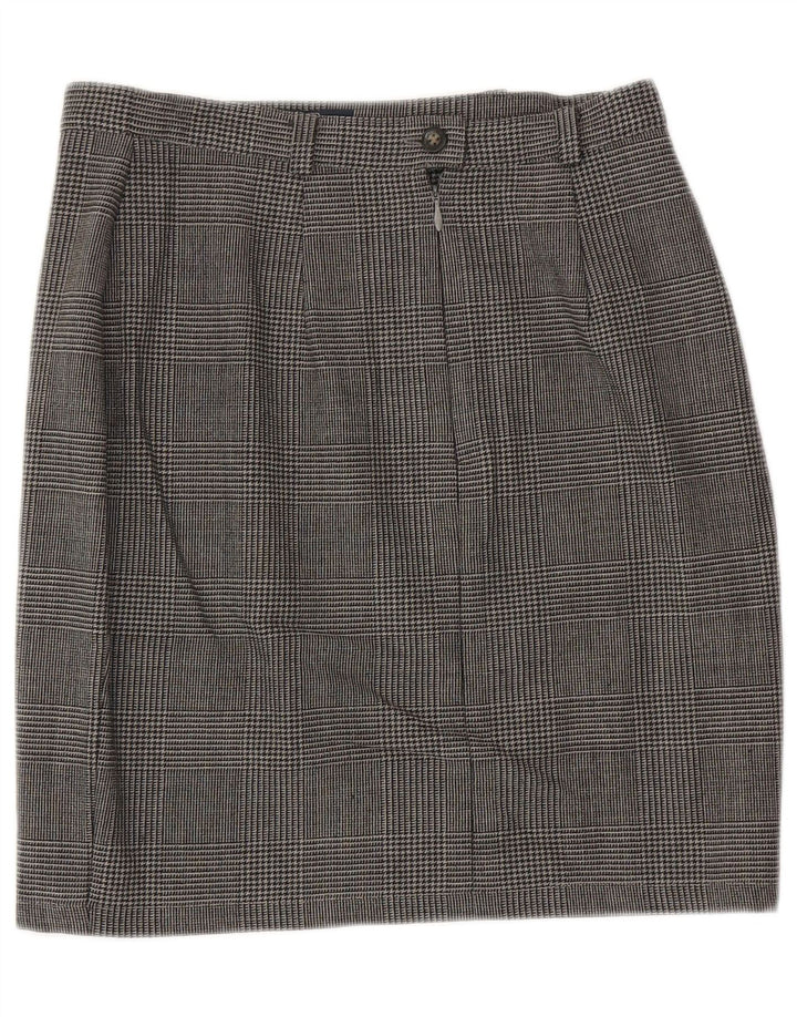 MAX MARA Damska weekendowa spódnica ołówkowa UK 14 duża W29 szara krata
