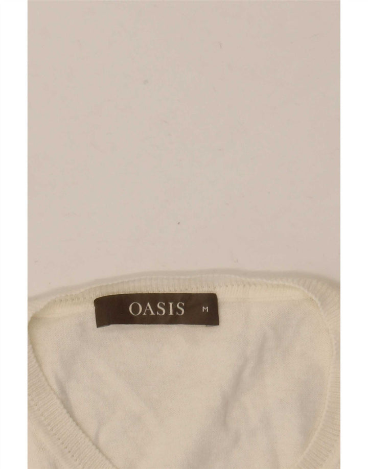 Sweter damski Oasis UK 12, średni biały