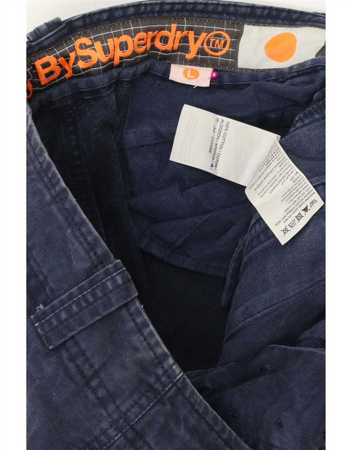 Męskie spodenki cargo Superdry, duże, W34, granatowo-niebieskie, bawełniane