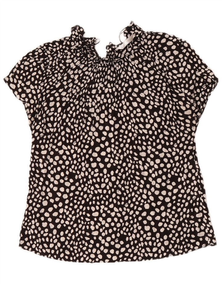 Bluzka damska Zara Top UK 10 Small Black Spotted Wiskoza