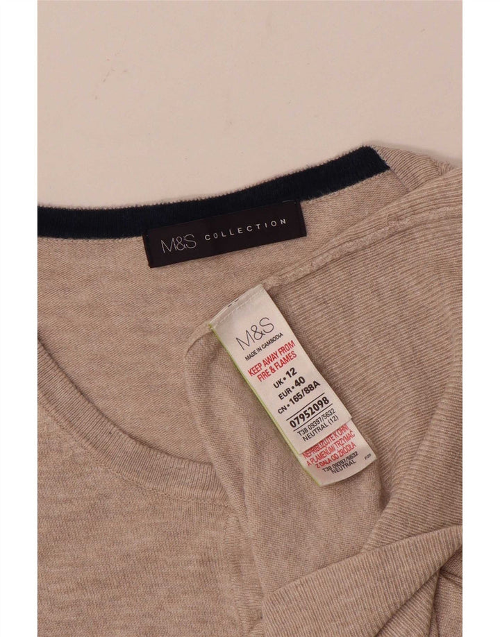Sweter damski Marks & Spencer UK 12, średni beż, wiskoza