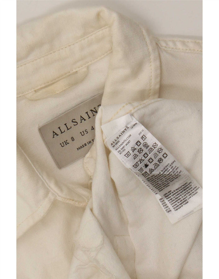 Damska koszula jeansowa oversize All Saints UK 8, mała, biała, bawełniana
