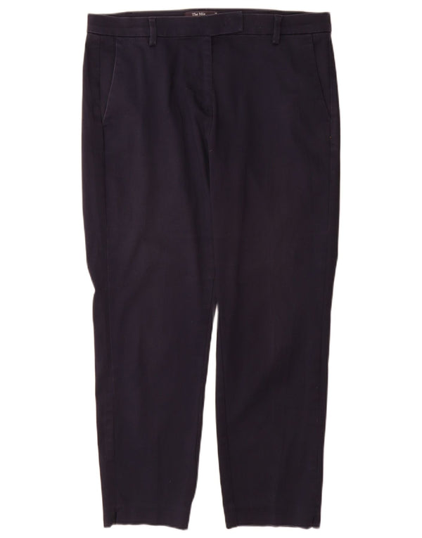 Spodnie damskie Marks & Spencer Straight Suit UK 14 Large W34 L28 Granatowe