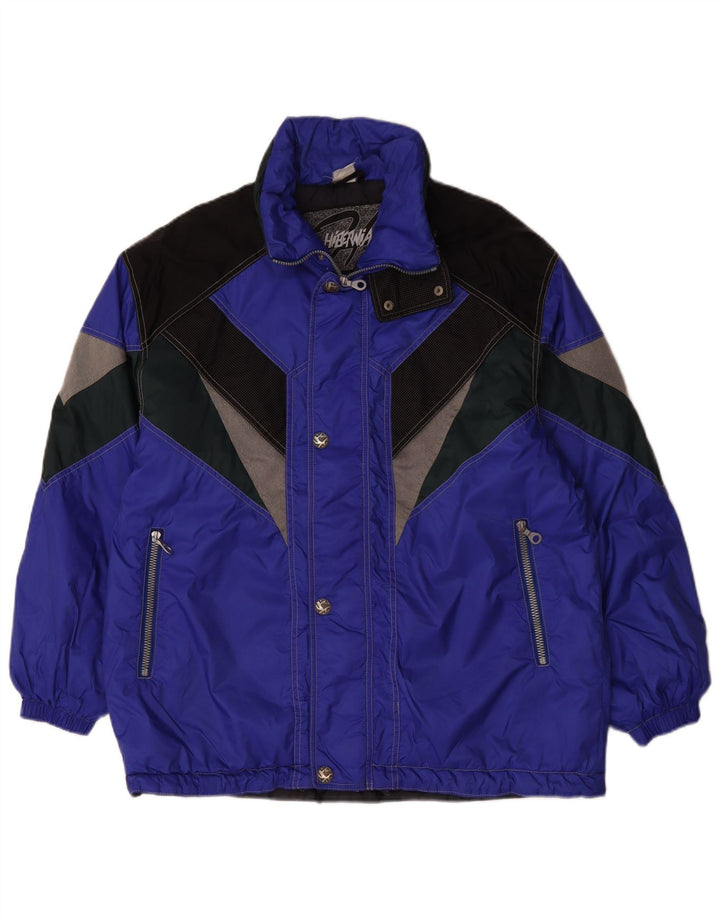 Męska kurtka narciarska Hibernia UK 38 Średnioniebieski poliamid z blokami kolorów