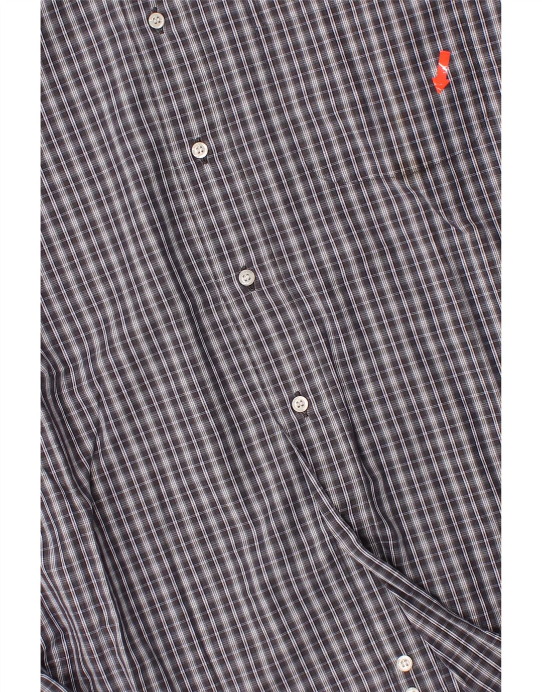 HUGO BOSS Mens Shirt Size 17 1/2 44 XL Grey Check Cotton Vintage Hugo Boss and Second-Hand Hugo Boss from Messina Hembry 