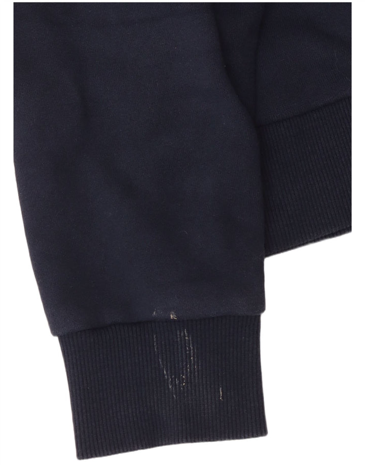 Damski sweter z kapturem i grafiką SUPERDRY UK 16, duży, granatowy, bawełniany