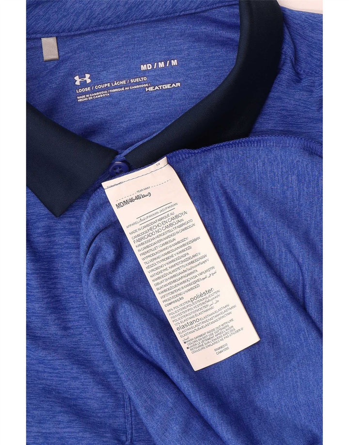 Męska koszulka polo Under Armour Heat Gear, poliestrowa w kolorze średnioniebieskim