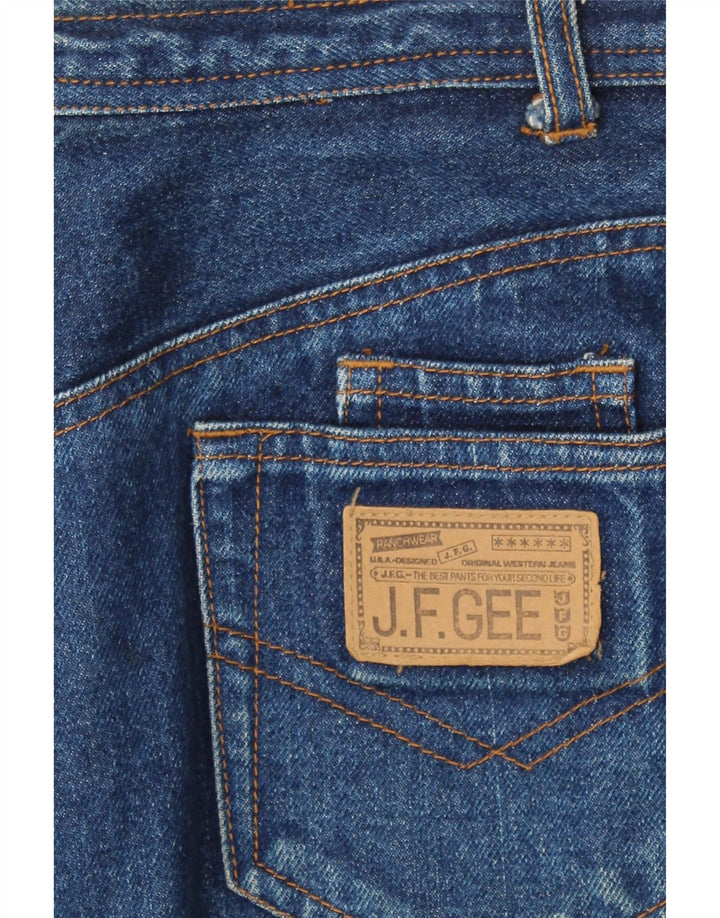 JOHN F GEE Womens Denim Skirt EU 40 Medium W30 Blue Cotton Vintage John F Gee and Second-Hand John F Gee from Messina Hembry 
