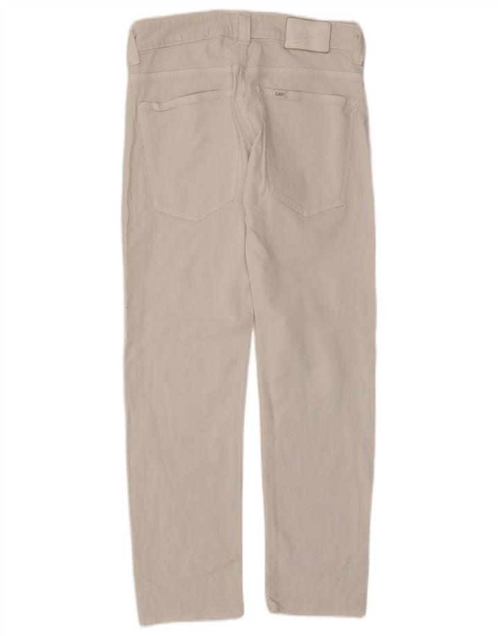 Damskie jeansy LEE Powell Slim W32 L27 w kolorze złamanej bieli, bawełniane