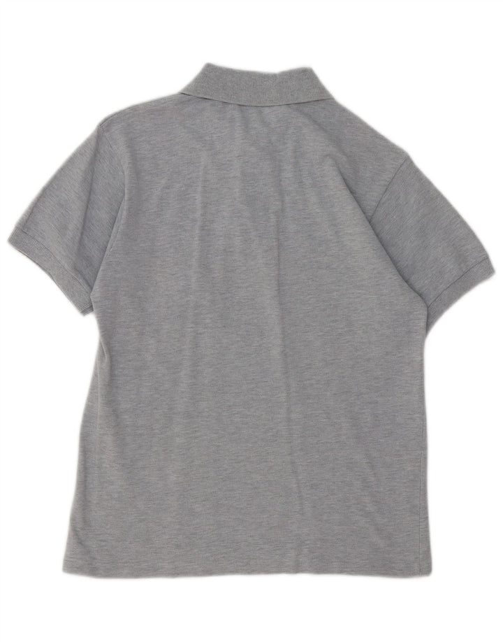 Męska koszulka polo LACOSTE, rozmiar 2, XS, szara, bawełniana w plamki