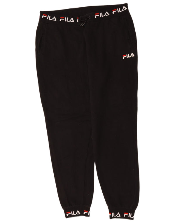 Damskie spodnie dresowe Fila Graphic Joggers UK 18 XL, czarne, bawełniane