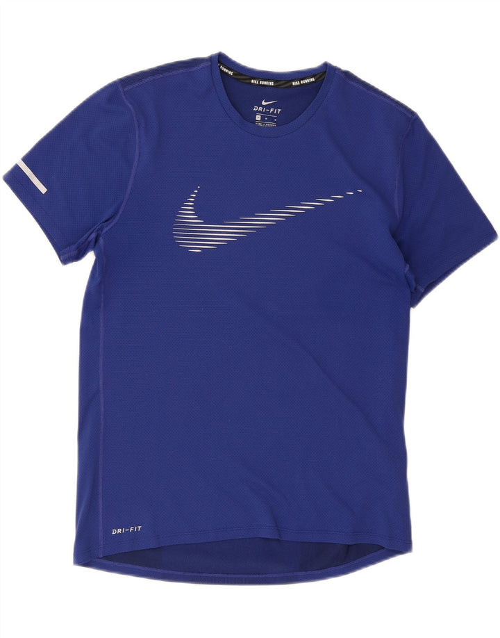 Męski T-shirt Nike Dri Fit z grafiką, średni niebieski poliester