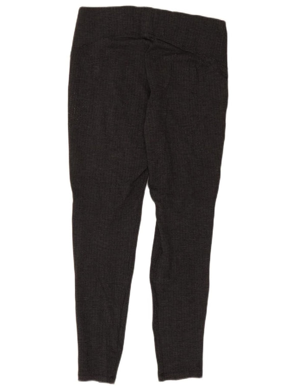 Legginsy damskie Marks & Spencer UK 14, duże, czarne, wiskozowe w jodełkę