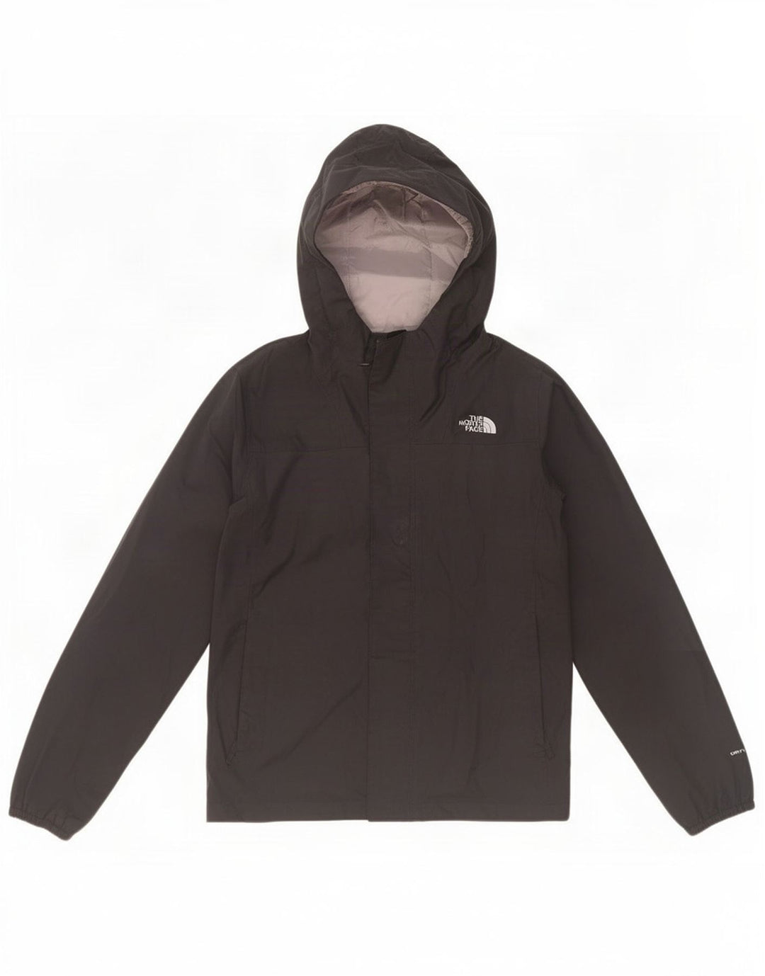 Dziewczęca kurtka przeciwdeszczowa z kapturem The North Face 9-10 lat, średni czarny poliester