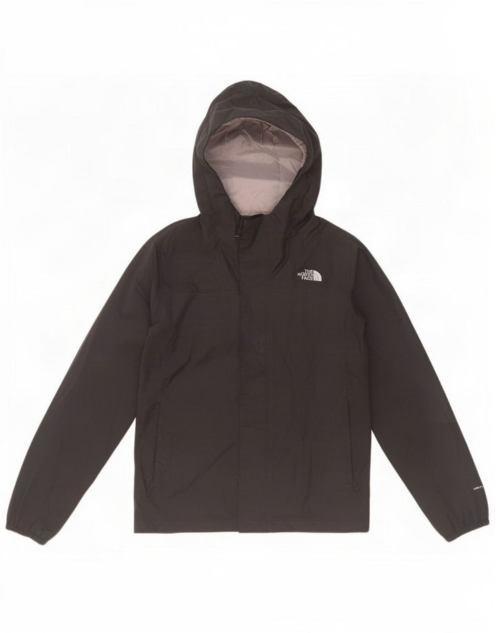 Dziewczęca kurtka przeciwdeszczowa z kapturem The North Face 9-10 lat, średni czarny poliester
