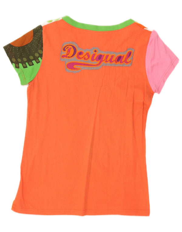 Desigual Womens Graphic T-Shirt Top UK 18 XL Multicoloured Geometric Cotton