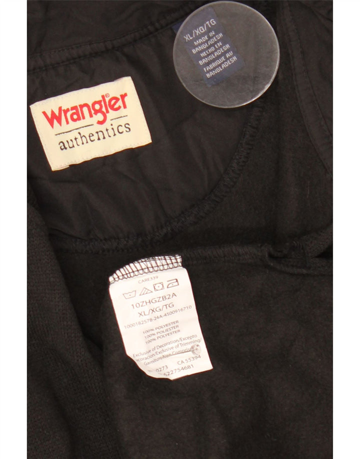 Męski sweter Wrangler z zamkiem błyskawicznym XL, czarny poliester