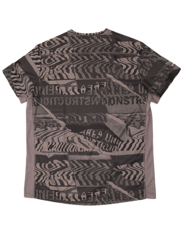 Męska koszulka Adidas Aeroready z grafiką Top XL, szary, geometryczny poliester