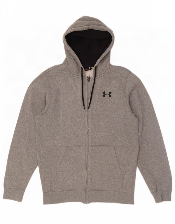 Męski sweter z kapturem i zamkiem Under Armour, mały, szary, nakrapiany