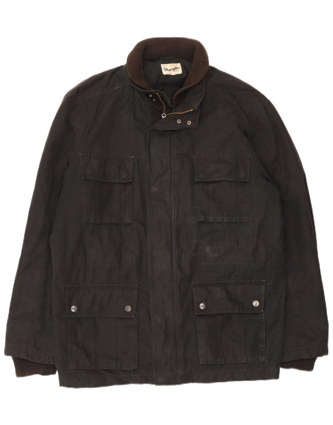 Męska kurtka użytkowa Wrangler UK 42 XL, czarna, poliestrowa