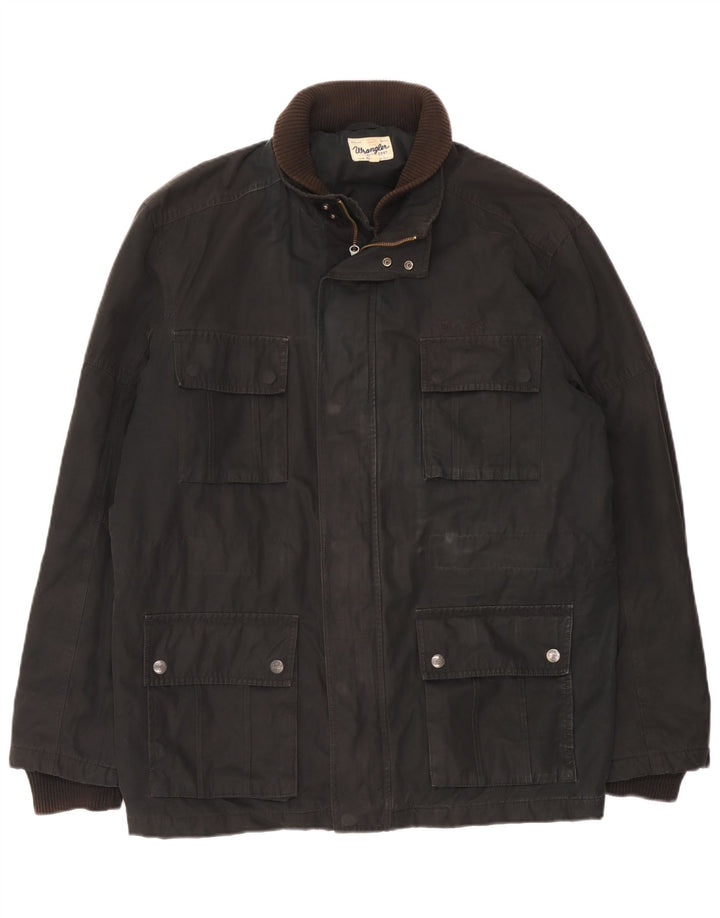Męska kurtka użytkowa Wrangler UK 42 XL, czarna, poliestrowa