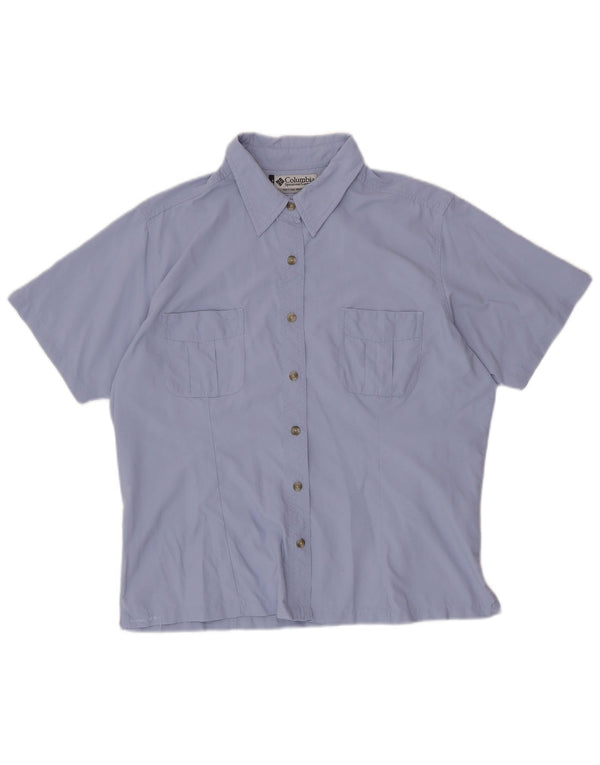 Damska koszula z krótkim rękawem COLUMBIA UK 18 XL Fioletowy nylon