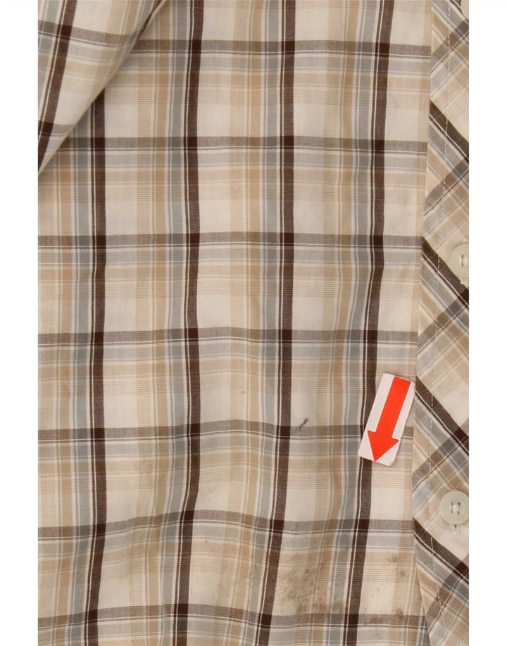 Ben Sherman Koszula męska duża beżowa krata bawełniana