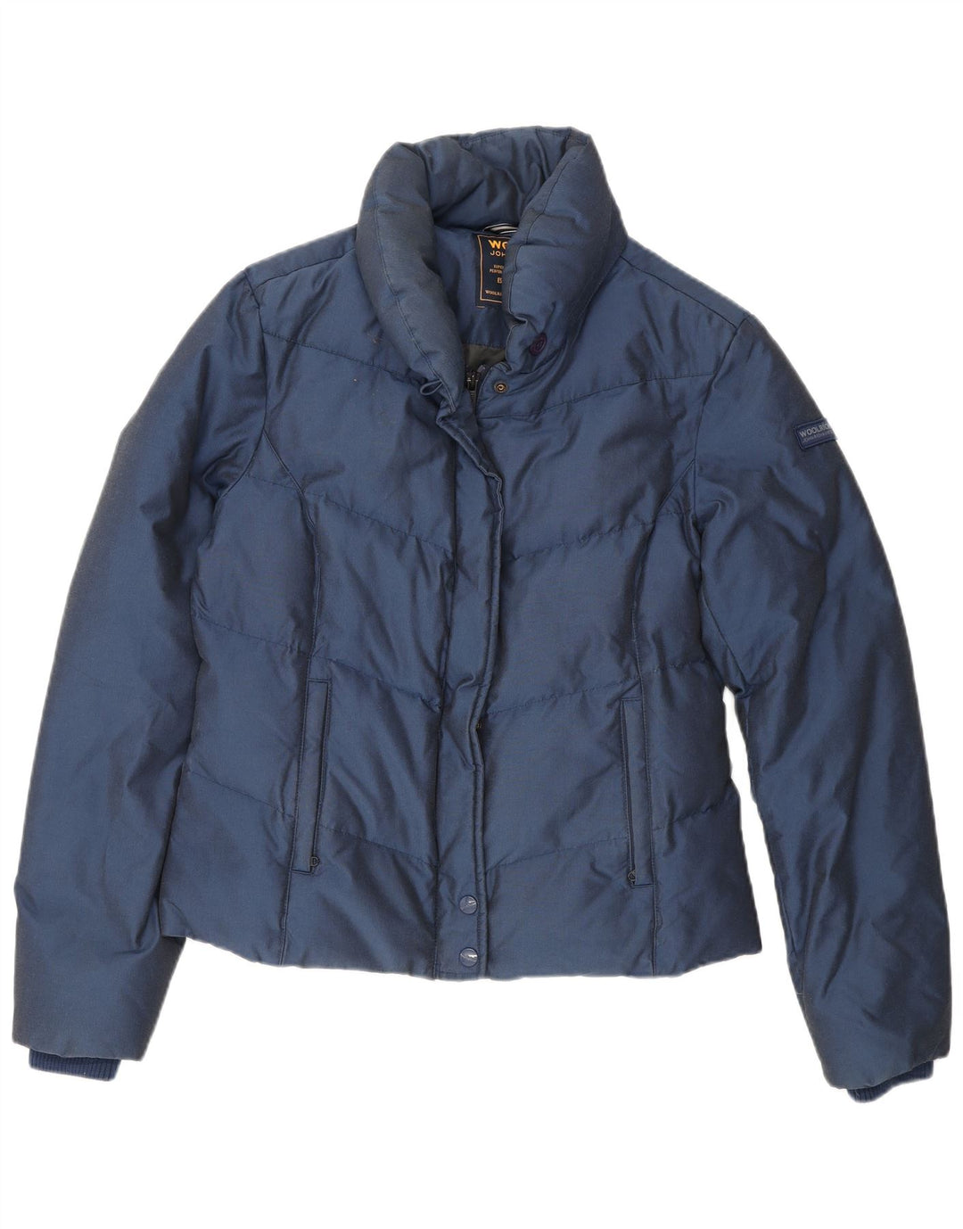Damska ocieplana kurtka Woolrich UK 16, duża, granatowa, bawełniana