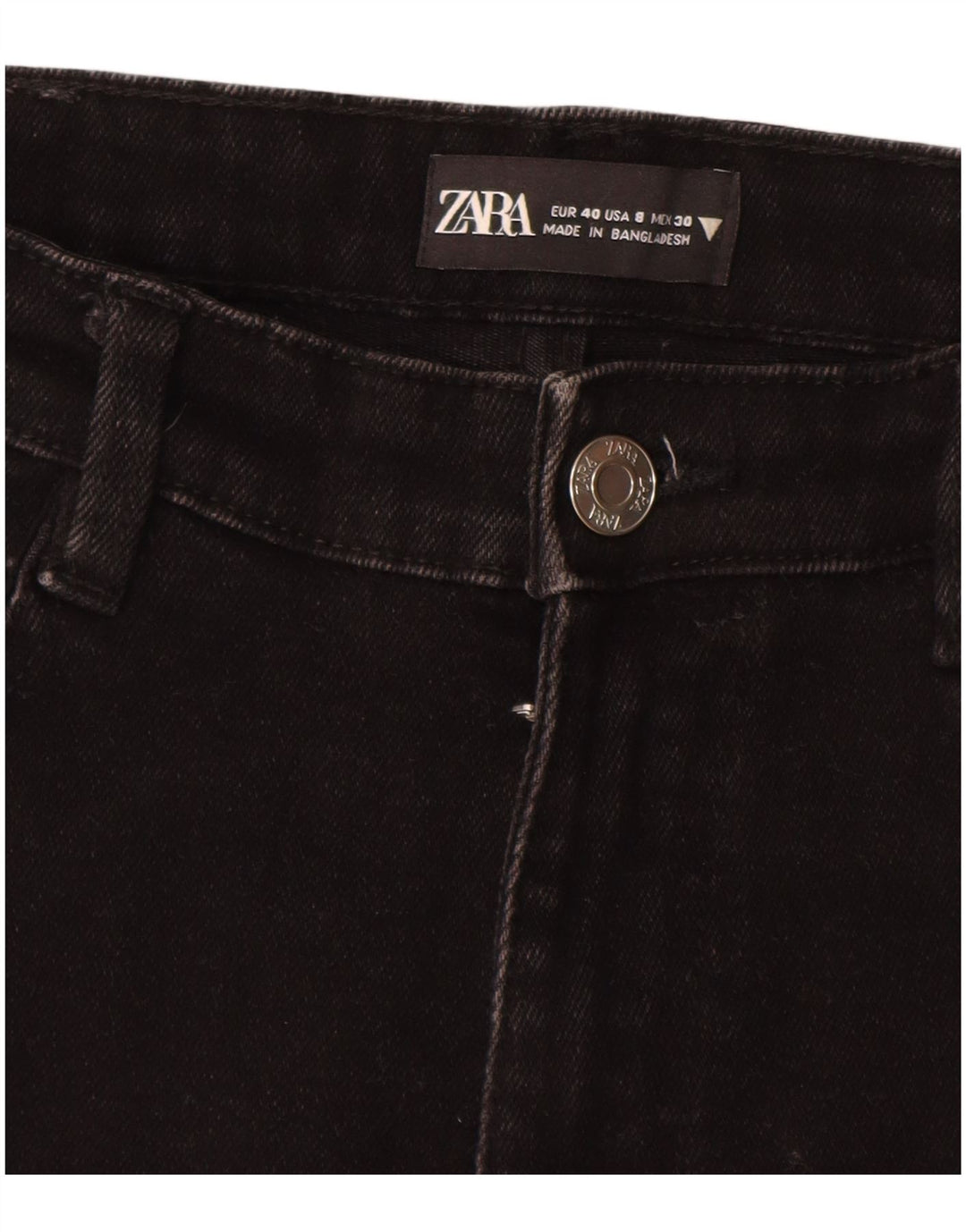 Damskie jeansy ZARA Crop Slim EU 40 Medium W30 L25 Czarne