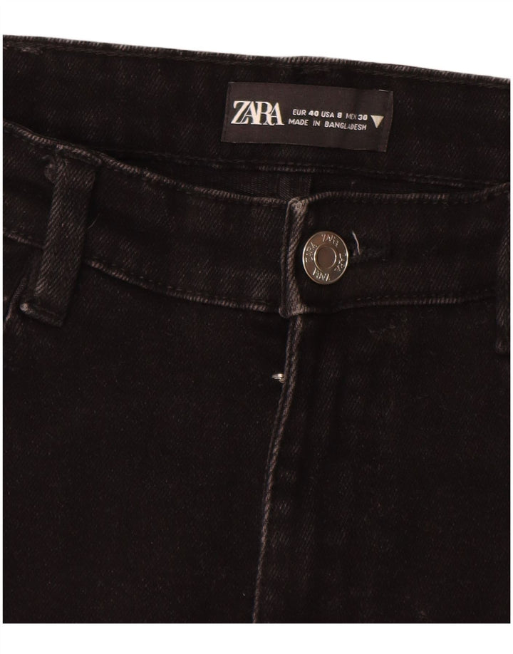 Damskie jeansy ZARA Crop Slim EU 40 Medium W30 L25 Czarne