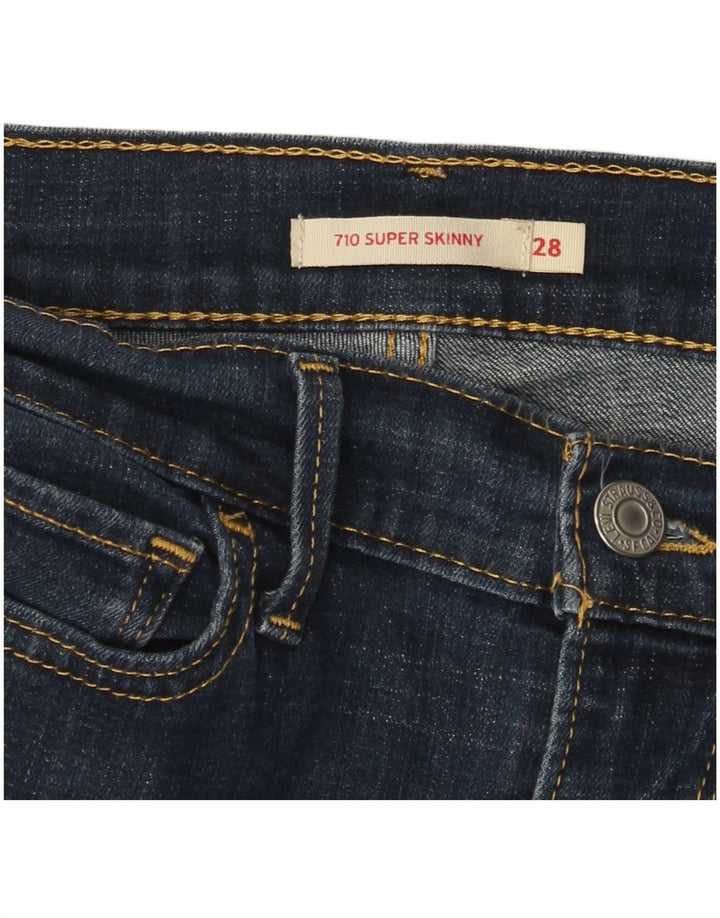 Damskie jeansy Levi's 710 Super Skinny W28 L26 Granatowe