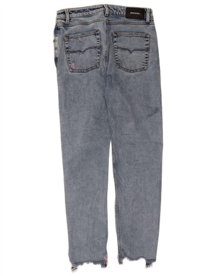 Damskie jeansy Diesel Slim W28 L28 Niebieskie bawełniane