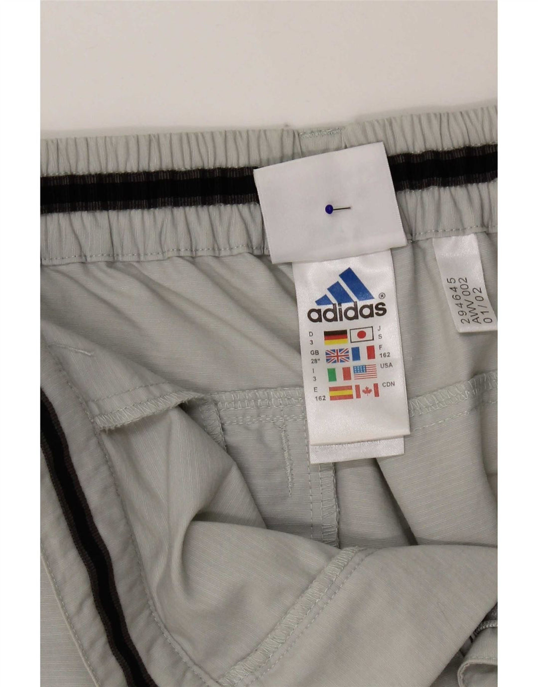 Damskie spodnie Capri Adidas W28 L20 Szary poliamid