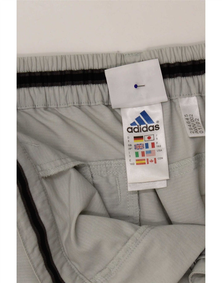 Damskie spodnie Capri Adidas W28 L20 Szary poliamid