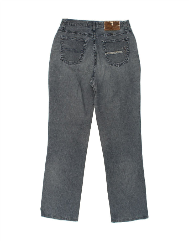 TRUSSARDI Womens Straight Jeans W28 L30 Grey Cotton Vintage Trussardi and Second-Hand Trussardi from Messina Hembry 