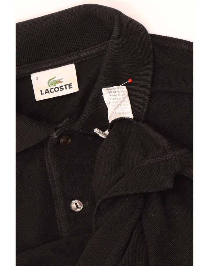 Męska koszulka polo Lacoste, rozmiar 3, mała, czarna, bawełniana