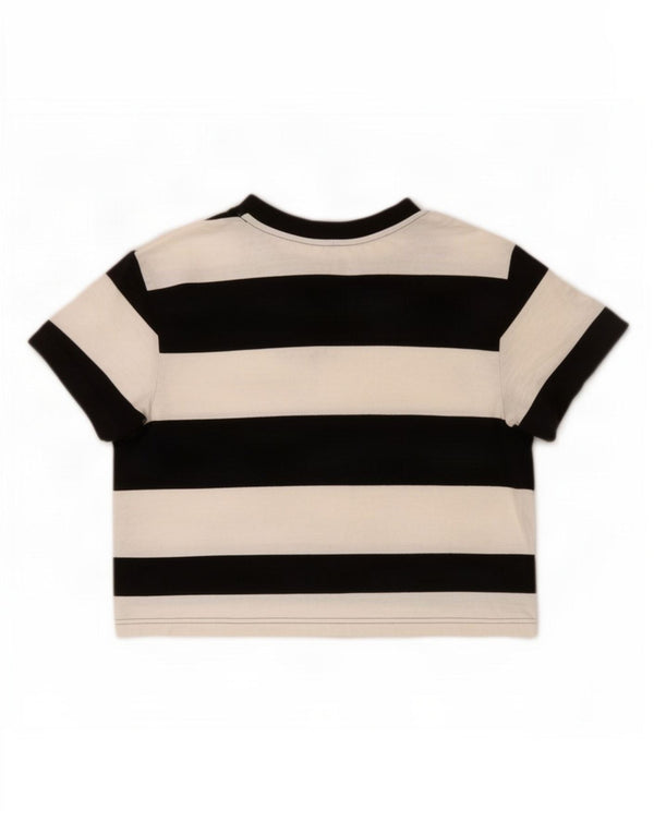 Damska koszulka Guess Crop Oversize z grafiką Top UK 6 XS w czarne paski