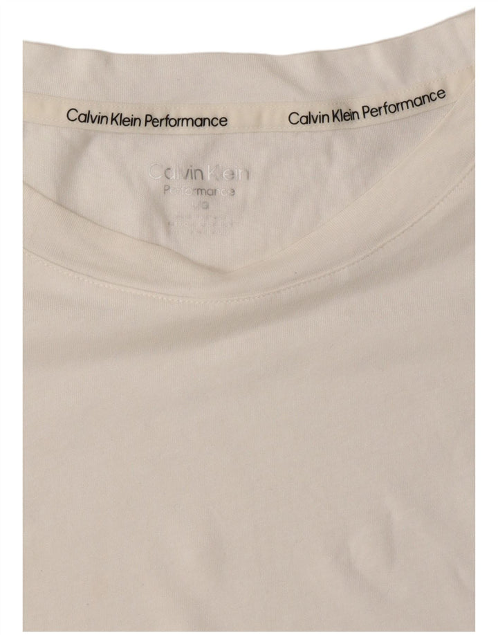 T-shirt damski CALVIN KLEIN Top UK 16, duży, biały