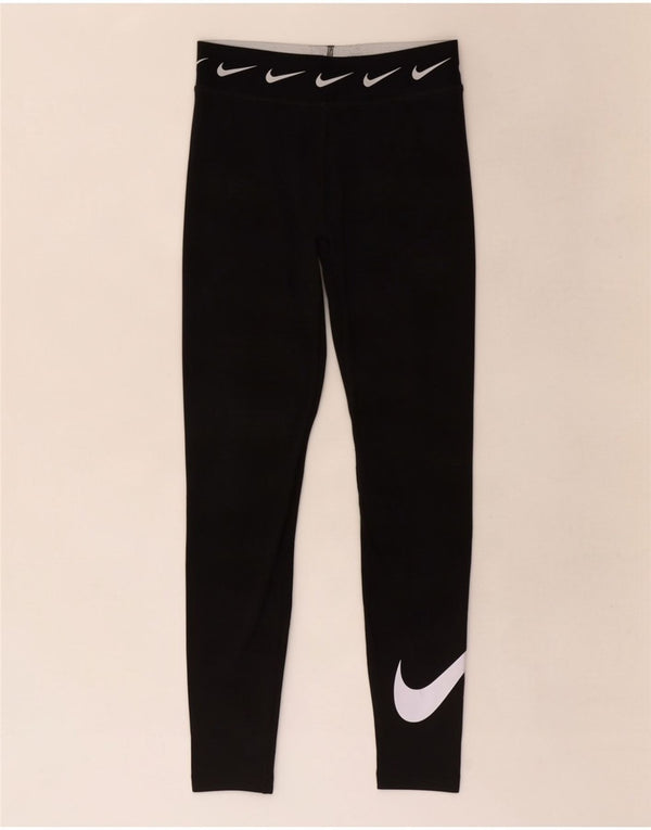 Damskie legginsy Nike Dri Fit Graphic UK 8, małe, czarne, bawełniane