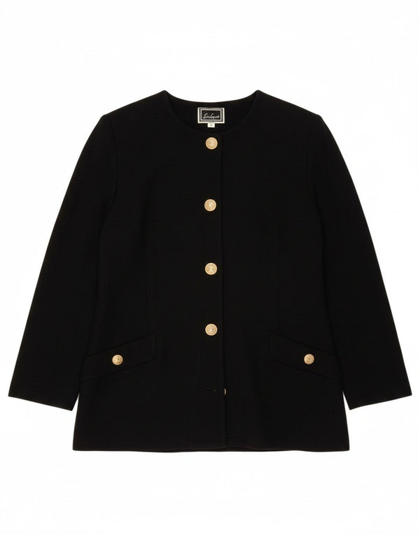 Damska marynarka zapinana na 5 guzików Luisa Spagnoli UK 12, średnia czarna