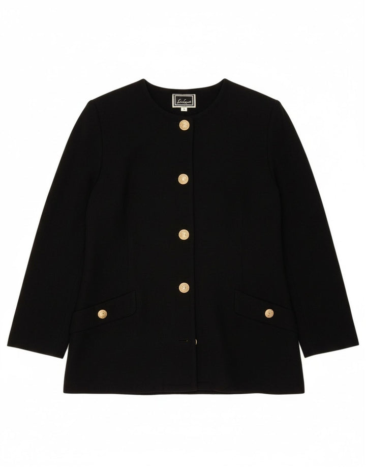 Damska marynarka zapinana na 5 guzików Luisa Spagnoli UK 12, średnia czarna