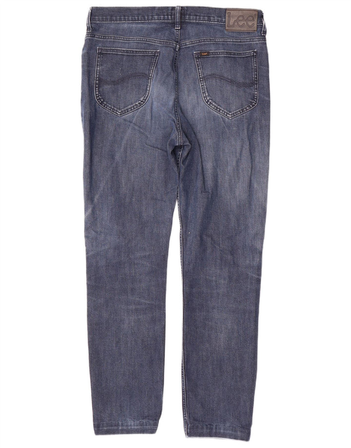 Męskie jeansy Lee Rider Straight W34 L30 Niebieskie bawełniane