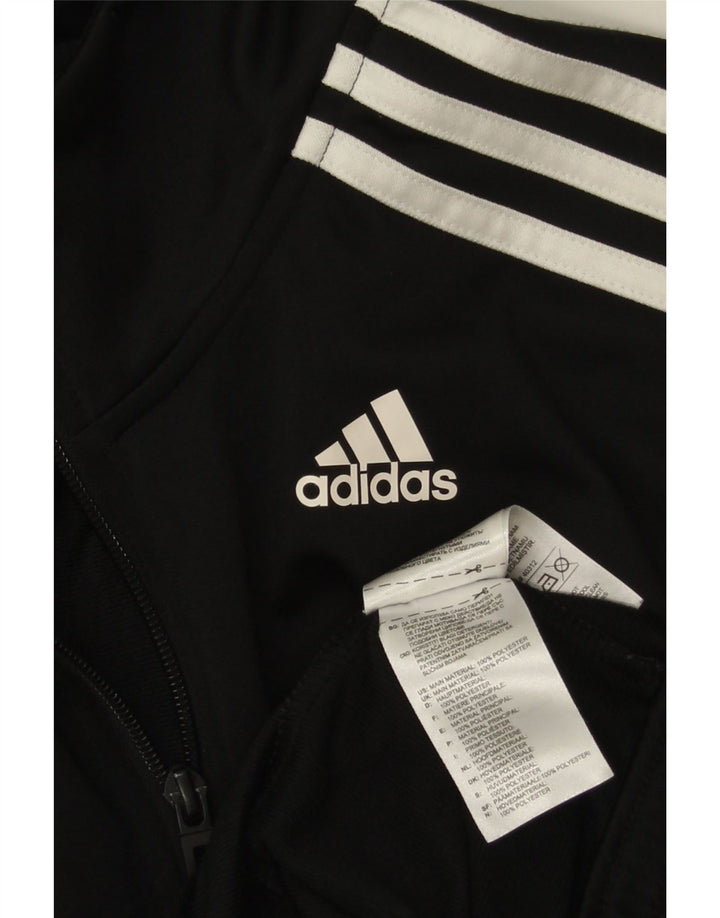 Adidas Męska bluza dresowa, duża, czarna, poliestrowa