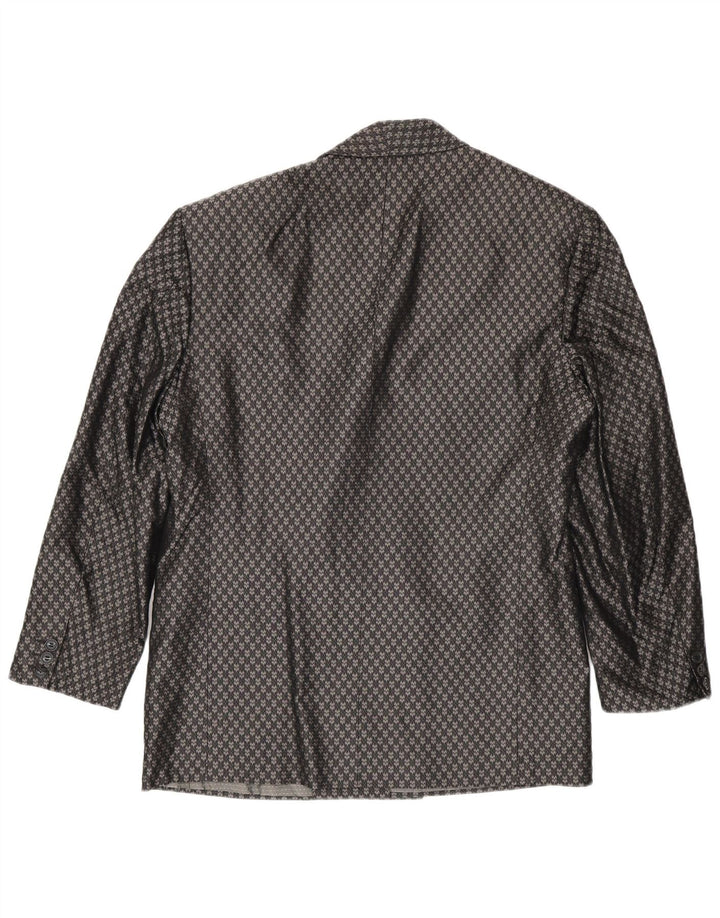 Męska marynarka z podwójnymi piersiami Pal Zileri IT 48, średnioszara, geometryczna