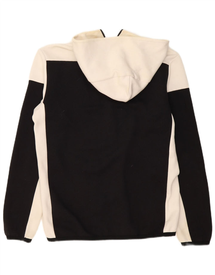 Męska bluza dresowa z kapturem i kapturem, średnia czarna, poliestrowa w blokach kolorystycznych